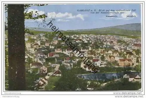 Jablonec nad Nisou - Gablonz a. N. - Blick auf den südöstlichen Teil von der Neudorferstrasse aus