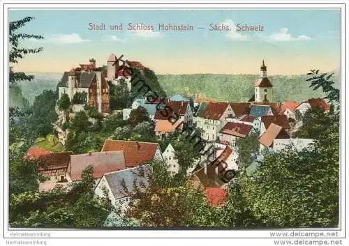 Hohnstein - Stadt und Schloss ca. 1910