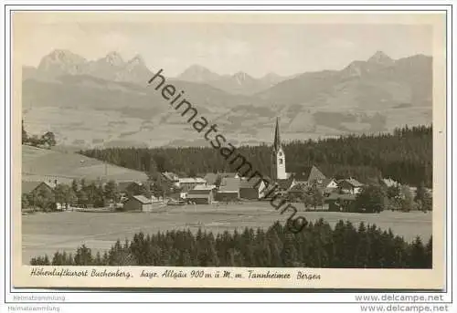 Buchenberg mit Tannheimer Bergen - Foto-AK