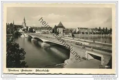 Konstanz - Rheinbrücke - Foto-AK