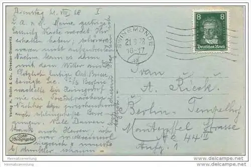 Ostseebad Swinemünde - Seebrücke und Strand - Foto-AK