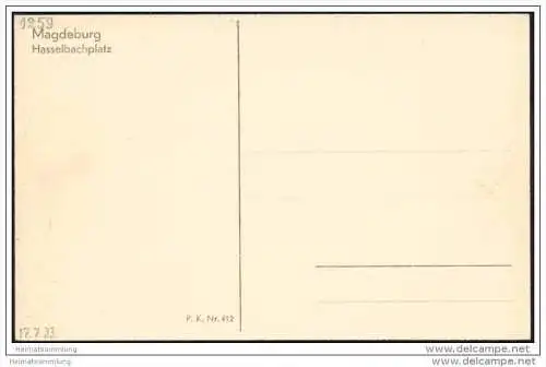 Magdeburg - Hasselbachplatz - Strassenbahn 30er Jahre