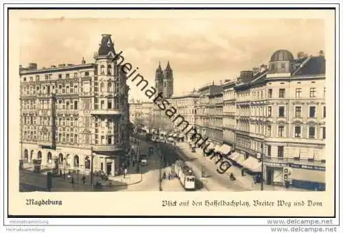 Magdeburg - Hasselbachplatz - Foto-AK 30er Jahre