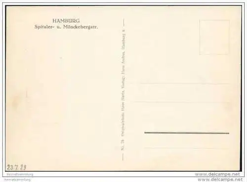 Hamburg - Spitaler- und Mönckebergstrasse - Foto-AK Grossformat