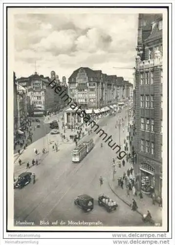 Hamburg - Blick auf die Mönckebergstrasse - Foto-AK Grossformat