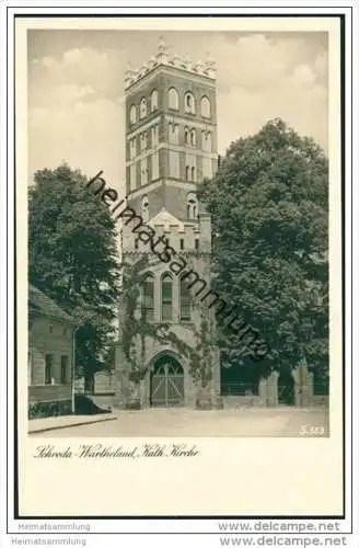 Schroda - Sroda-Wielkopolska - Wartheland - Katholische Kirche - Foto-AK 30er Jahre