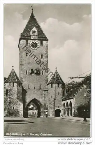 Regensburg - Ostentor - Foto-AK 60er Jahre