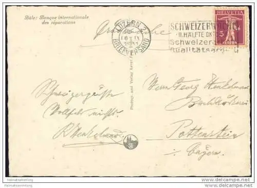 Basel - Internationale Reparationsbank - Foto-AK Grossformat