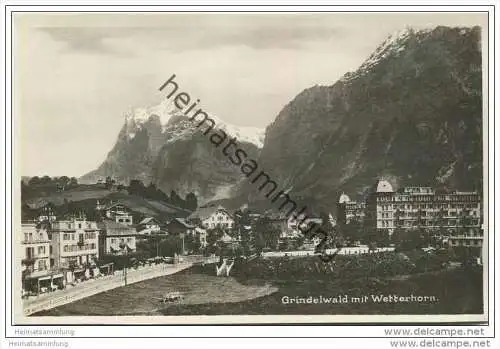 Grindelwald mit Wetterhorn - Foto-AK