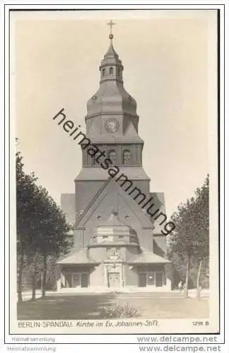 Berlin-Spandau - Kirche im Ev. Johannes-Stift - Foto-AK 30er Jahre