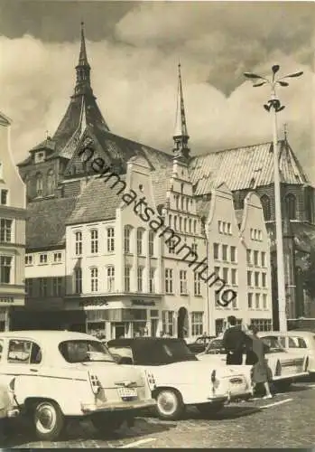 Rostock - An der Marienkirche - Foto-AK Grossformat - VEB Bild und Heimat Reichenbach 60er Jahre