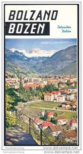 Bolzano Bozen 50er Jahre - 12 Seiten mit 24 Abbildungen - Stadtplan