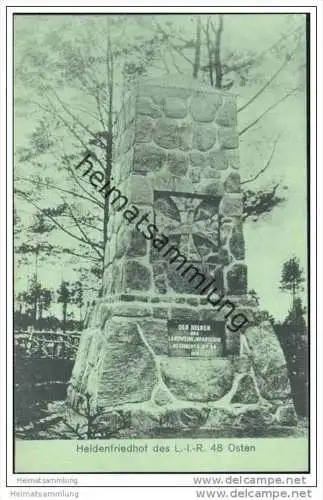 Heldenfriedhof - Den Helden des  Landwehr-Infanterie-Regiments 48 Osten 1916 - Feldpost