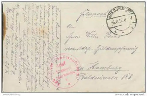 Soldatengruppe - Kutsche - Foto-AK - Feldpost