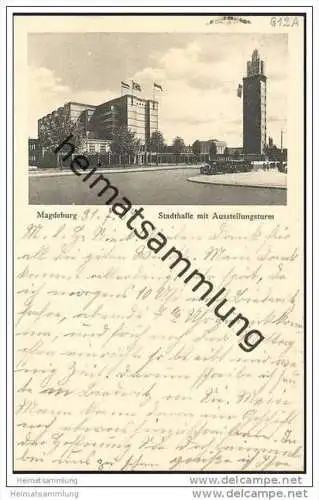 Magdeburg - Stadthalle mit Ausstellungsturm