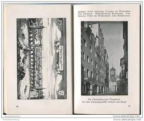 Regensburger Fremdenführer mit Walhalla und Befreiungshalle 1935 - 72 Seiten mit 26 Abbildungen und Stadtplan