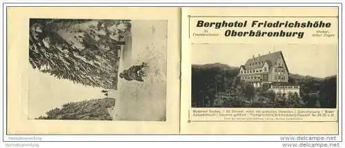 Ober- und Wald- Bärenburg im Ost-Erzgebirge 30er Jahre - 24 Seiten mit 15 Abbildungen - Werbung