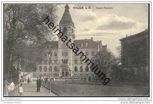Halle a. S. - Haupt-Postamt - Feldpost - Bahnpoststempel Zug 375
