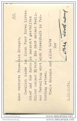 Adel - Autogramm Dr. Louis Fredinand Prinz von Preussen 1954