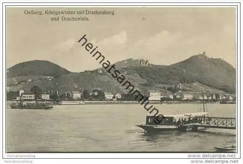 Oelberg - Königswinter mit Drachenburg und Drachenfels ca. 1910