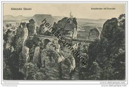 Sächsische Schweiz - Basteibrücke ca. 1910
