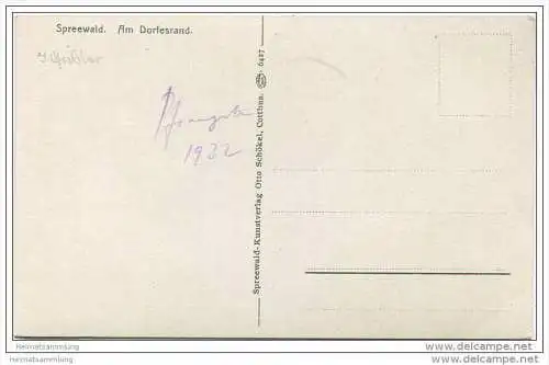 Spreewald - Am Dorfrand - Verlag Otto Schökel Cottbus 1932