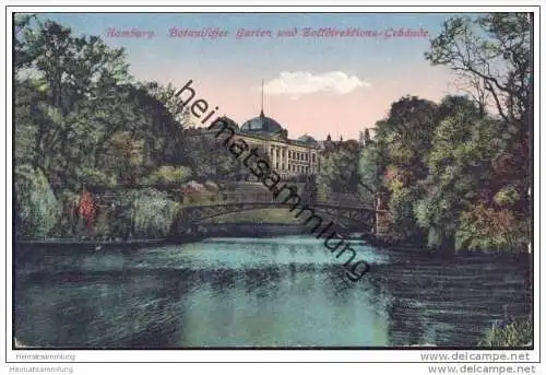 Hamburg - Botanischer Garten und Zolldirektions-Gebäude