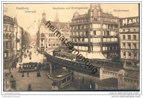 Hamburg - Hochbahn mit Rödingsmarkt