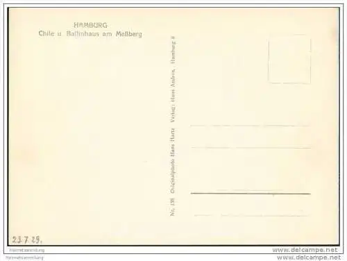 Hamburg - Chile und Ballinhaus am Messberg - Foto-AK