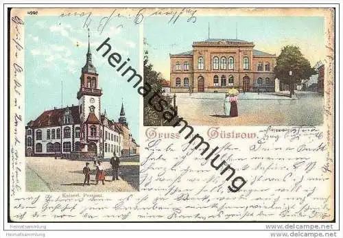 Güstrow - Postamt - Gymnasium