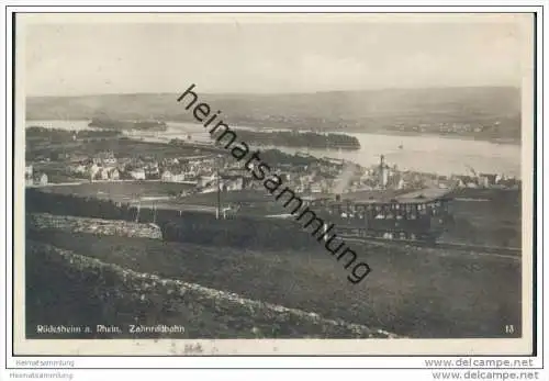 Rüdesheim - Zahnradbahn - Foto-AK