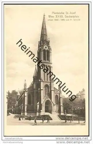 Wien XVIII. - Deckertplatz - Pfarrkirche St. Josef ca. 1910