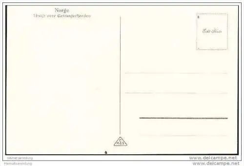Utsigt over Geirangerfjorden - Foto-AK 30er Jahre