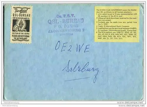 QSL - QTH - Funkkarte - PA0HIL - Niederlande - The Netherlands - Amsterdam - 1959