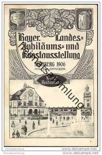 Nürnberg - Landes-Jubiläums- und Kunstausstellung 1906 - Haupt-Restaurant