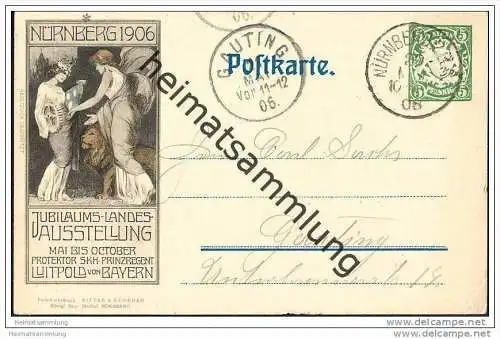 Nürnberg - Jubiläums-Landesausstellung 1906 - Privatganzsache