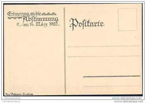 Gott wolle behüten dass wir nicht werden Jüten - Abstimmung am 14. März 1920