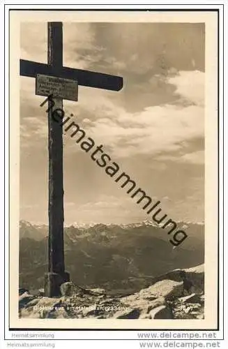 Gipfelkreuz am Hafelekar - Foto-AK