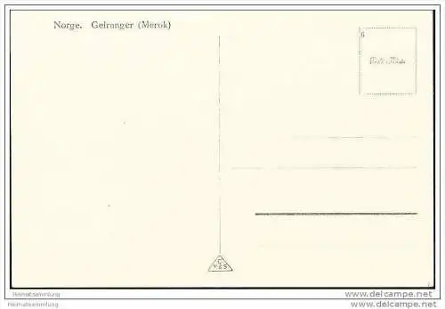 Geiranger - Merok - Foto-AK 30er Jahre