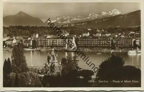 Geneve - Rade et Mont Blanc - Foto-AK - Edition Societe Graphique Neuchatel