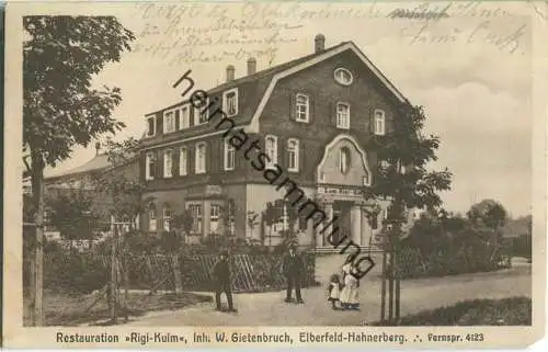 Elberfeld-Hahnerberg - Restauration Rigi-Kulm Inh. W. Gietenbruch - Verlag Max Biegel Elberfeld