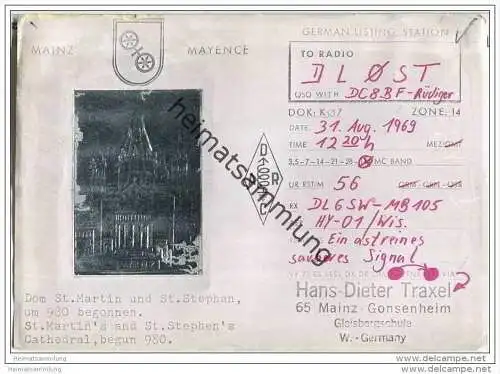 QSL - Funkkarte - DL0ST - Mainz-Gonsenheim - 1969