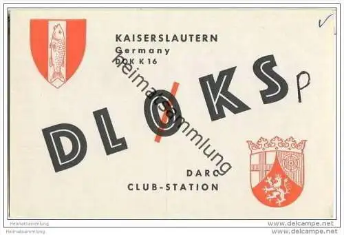 QSL - Funkkarte - DL0KS - Kaiserslautern - 1969