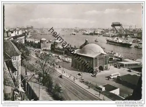 Hamburg - Elbtunnel - St. Pauli-Landungsbrücken - Verkehr - Foto-AK Grossformat