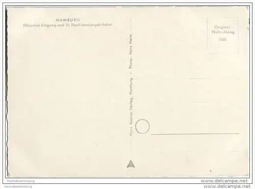 Hamburg - Elbtunnel - St. Pauli-Landungsbrücken - Verkehr - Foto-AK Grossformat