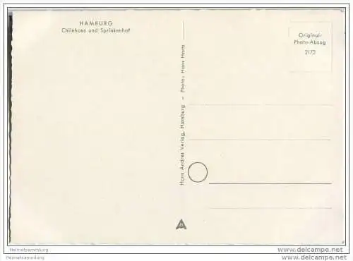 Hamburg - Chilehaus - Sprinkenhof - Verkehr - Foto-AK Grossformat
