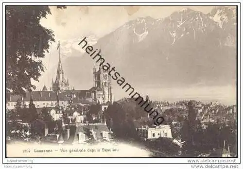 Lausanne - Vue generale depuis Beaulieu