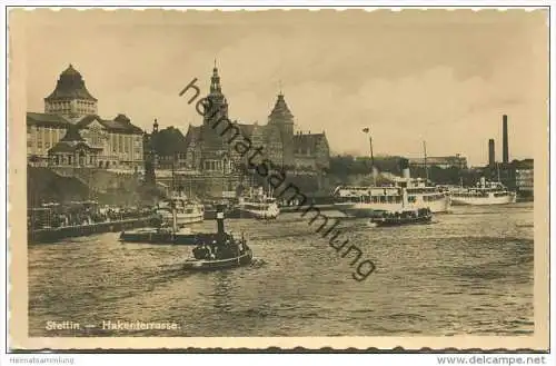 Stettin - Hakenterrasse - Foto-AK - Verlag S. W. St.