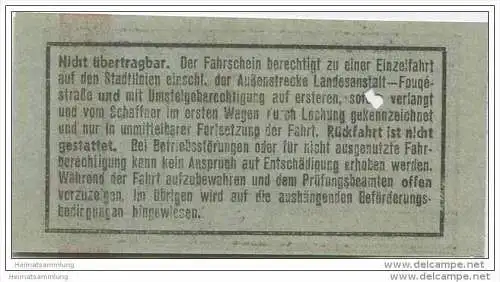 Stadt Brandenburg - Strassenbahn der Stadt Brandenburg - Fahrschein 25Rpfg.