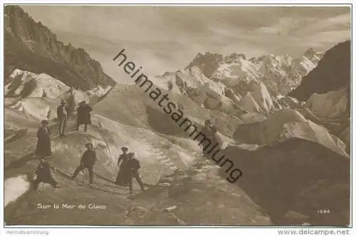 Sur la Mer de Glace - Foto-AK ca. 1910 - Edition Perrochet &amp; David La Chaux-de-Fonds